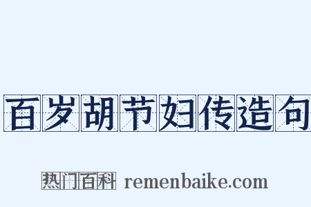百岁胡节妇传造句是什么意思的图片